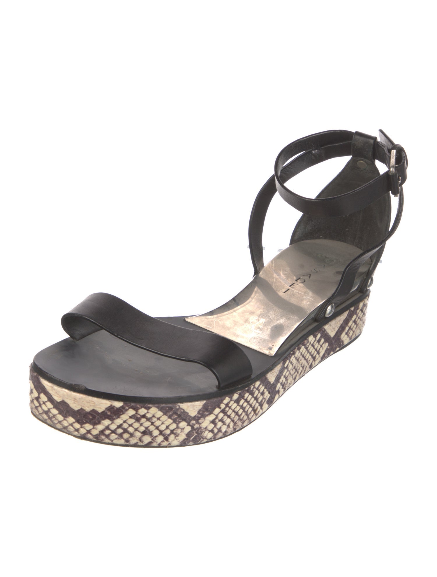 Casadei Leather Animal Print Espadrilles